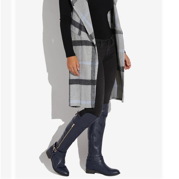 New Amar Black Buckled Flat Riding Boots, 5.5 - Picture 5 of 5